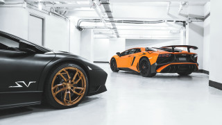 Orange sports cars garage white - rich free wallpaper