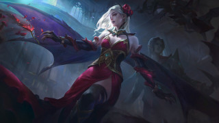 Woman red dress sword dragon 3 - renaissance free wallpaper