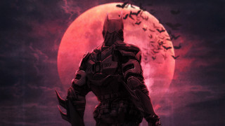 Man suit fullmoon bats glowing - a full moon free wallpaper