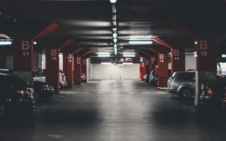 Parking garage cars red light - a parking garage free wallpaper