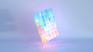Colorful object blue white lightblue - octane renderer free wallpaper
