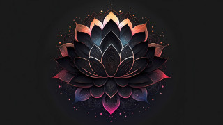 Flower pink blue center surrounded - smaller free wallpaper