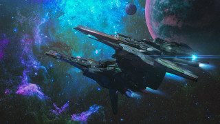 Eve ryder spacecraft galaxy stars - star in the foreground free wallpaper