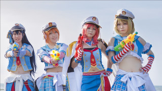 Cosplay group women costumes ball - their other hand free wallpaper