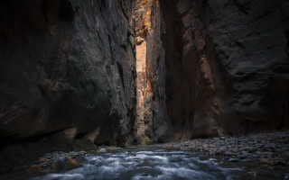 Narrow river canyon door cave - a narrow river free wallpaper