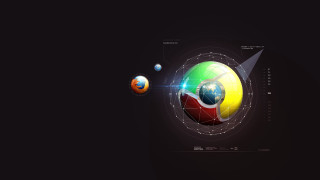 Computer screen sphere on side - bauhau free wallpaper