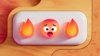 Three oranges with faces surprised - their face free wallpaper