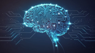 Brain circuit board aurora galaxy - cybernetic free wallpaper