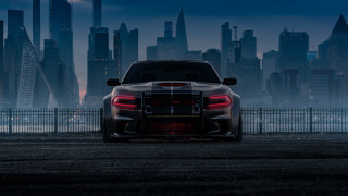 Car cityscape night bridge castle - sinister free wallpaper