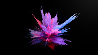 Colorful flower reflection 3D generative - c4d free wallpaper