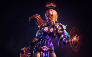Purple woman sword ball glow - a sword and a ball free wallpaper