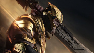 Armor sword mecha military shield - his hand and a sword free wallpaper