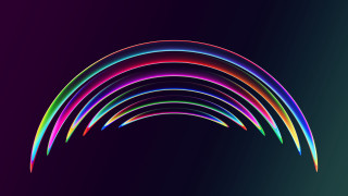 Rainbow line dark white black - surreal design free wallpaper