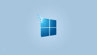 Blue wallpaper window gradient puzzle - a white line free wallpaper