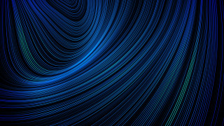 Blue curved design black background - space free wallpaper