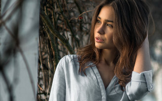 Woman hair wind nature outdoors - natural free wallpaper