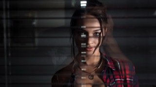 Aramenta dianthe vail woman holography - a window behind her free wallpaper