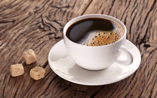 Coffee sugar cubes saucer wooden 3 - a wooden table top free wallpaper