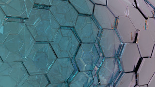 Glass wall honeycomb cracked brick - c4d free wallpaper