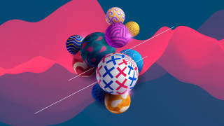 Floating balls pink background blue 2 - bela čikoš sesija free wallpaper