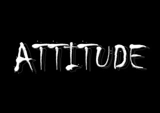 Attitude black white photo paint 2 - a white outline free wallpaper