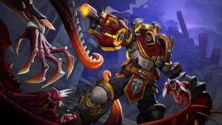 Cartoon demon city armor glowing - dr. atl free wallpaper