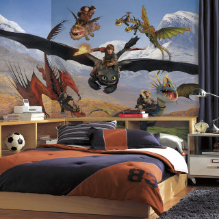 Bedroom dragon mural boy soccer - a detailed matte painting free wallpaper