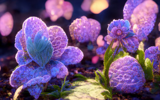 Purple flower garden ambient occlusion - purple free wallpaper for desktop