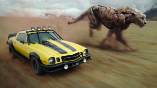 Yellow car driving brown animal - weta digital free wallpaper