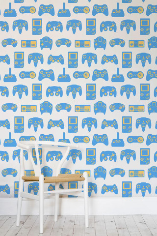 Chair wall blue elephants wooden - game art free wallpaper