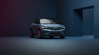 Blue volvo car dark room - new free wallpaper