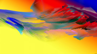 Multicolored abstract painting wave yellow - color scheme free wallpaper