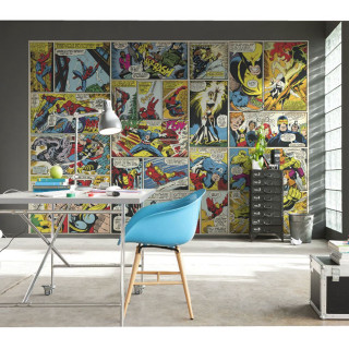 Room table chairs comic panels - pop art free wallpaper