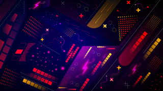 Colorful abstract geometric lines dots 2 - geometric free wallpaper