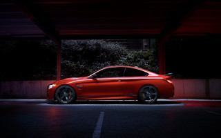 Red car parking lot night 6 - a parking lot free wallpaper