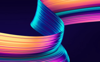 Colorful abstract curved lines dark - line free wallpaper
