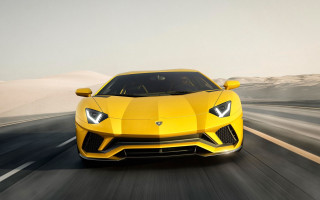 Yellow lamb car desert sand - sand free wallpaper