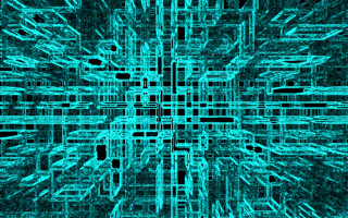 Blue abstract lines squares cyberpunk - line free wallpaper
