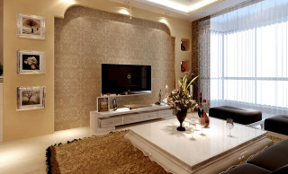 Living room large tv table 2 - a vase of flowers free wallpaper