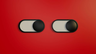 Red wall buttons black white - a white button free wallpaper