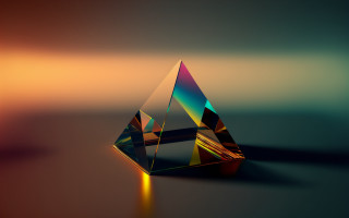 Colorful object table blurry reflection - a table top free wallpaper