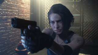 Woman holding gun brick wall - a brick wall behind her free wallpaper