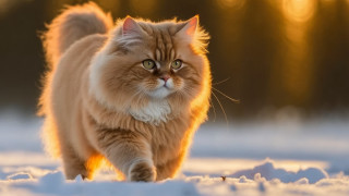 Cat snow light renaissance photorealistic - majestic free wallpaper