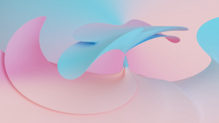 Blue pink abstract curves generative - c4d free wallpaper