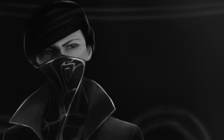 Woman hood black background white - noir free wallpaper