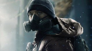 Man gasmask snow backpack coat - a backpack free wallpaper