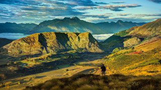 Hill valley mountains clouds sky - david boyd free wallpaper