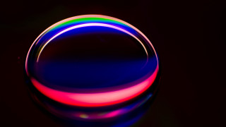 Colorful holographic anamorphic flare rainbow - the dark free wallpaper
