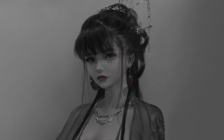 Gothic woman veil necklace black - a necklace free wallpaper