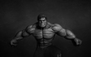Muscular man huge grin black - huge free wallpaper